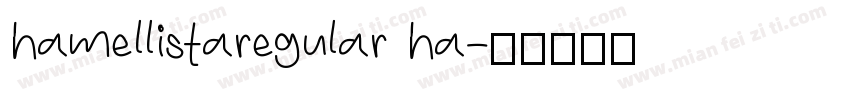 hamellistaregular ha字体转换